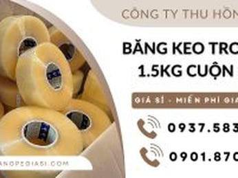 Băng keo trong 6cm 1.5kg cuộn lớn giá rẻ tại kho