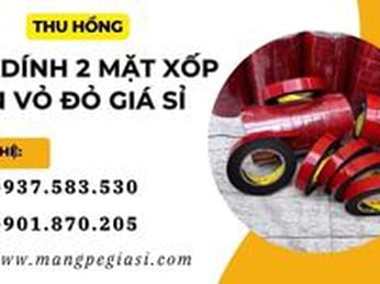Băng dính 2 mặt xốp đen vỏ đỏ siêu dính giá sỉ