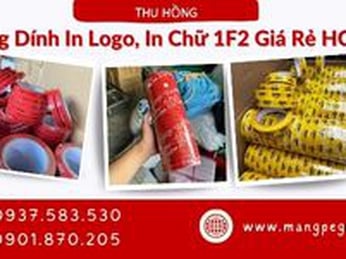 Băng dính in logo, in chữ theo yêu cầu 1F2 giá rẻ HCM