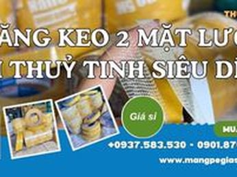 Băng Keo 2 Mặt Lưới Sợi Thủy Tinh Siêu Dính Giá Sỉ