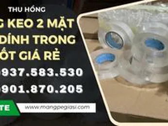 Băng keo 2 mặt siêu dính trong suốt chất lượng giá rẻ