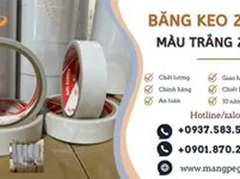 Băng keo 2 mặt trắng 2,4cm giá tốt tại TPHCM