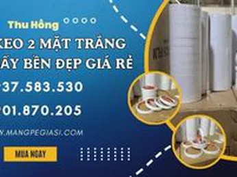 Băng keo 2 mặt trắng dán giấy bền đẹp giá rẻ