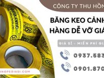 Băng keo cảnh báo hàng dễ vỡ xin nhẹ tay giá sỉ rẻ