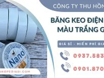 Băng keo điện Nano màu trắng giá sỉ độ bền cao