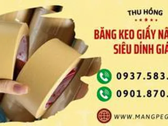 Băng keo giấy nâu da bò chịu lực tốt, dính chắc