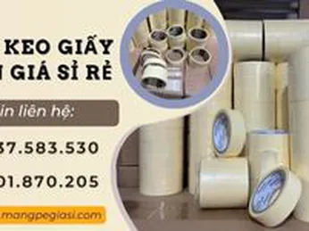 Băng keo giấy nhăn giá sỉ rẻ, dính tốt, dễ xé