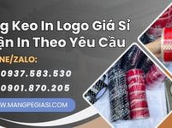Băng keo in logo giá sỉ nhận in theo yêu cầu số lượng lớn