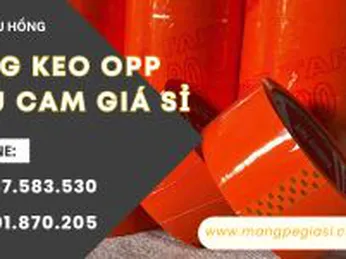 Băng keo OPP màu cam bền chắc siêu dính giá sỉ