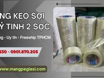 Băng keo sợi thuỷ tinh 2 sọc giá sỉ rẻ tại TPHCM