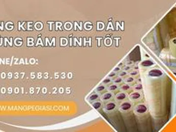 Băng keo trong dán thùng bám dính tốt giá sỉ