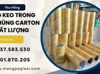 Băng keo trong dán thùng carton – lựa chọn hoàn hảo cho đóng gói