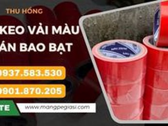 Băng keo vải màu đỏ dán vá bao bạt chất lượng giá rẻ