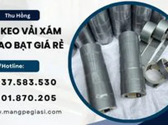 Băng keo vải xám dán bao bạt siêu dính giá rẻ