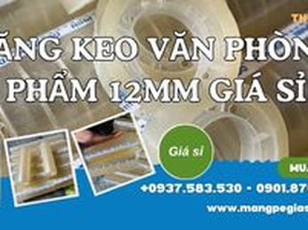 Băng Keo Văn Phòng Phẩm 12MM Siêu Dính Giá Sỉ