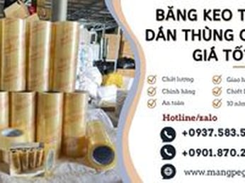 Chuyên sỉ băng keo trong dán thùng carton giá tốt
