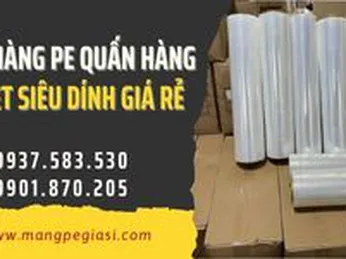 Cuộn PE quấn hàng pallet siêu dính giá rẻ