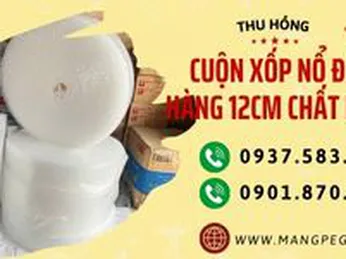 Cuộn xốp nổ đóng hàng 12cm chất lượng siêu rẻ