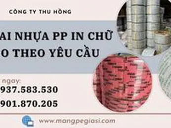 Dây đai nhựa PP in chữ, logo theo yêu cầu giá rẻ