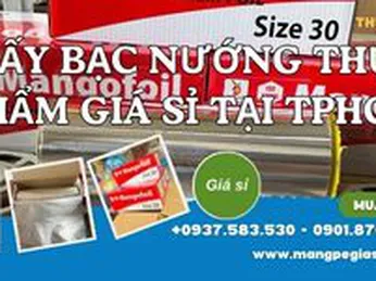 Giấy bạc nướng thực phẩm chịu nhiệt cao giá sỉ TPHCM
