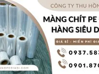 Màng chít PE quấn hàng siêu dính bảo vệ hàng hoá giá rẻ
