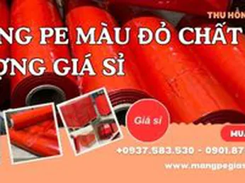 Màng PE bọc hàng màu đỏ chất lượng giá sỉ