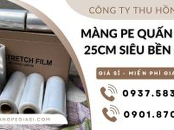 Màng PE, màng co quấn hàng khổ 25cm siêu bền giá sỉ