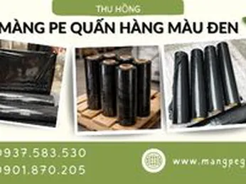 Màng PE màu đen quấn hàng siêu dính giá rẻ bỏ sỉ