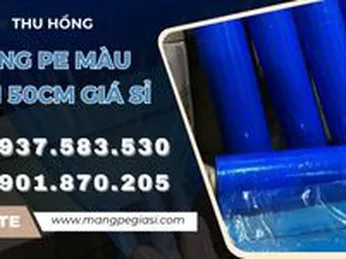 Màng PE màu xanh 50cm giá sỉ