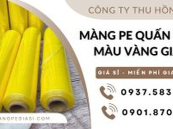 Màng PE quấn hàng màu vàng giá sỉ chất lượng cao