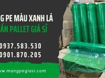 Màng PE quấn pallet màu xanh lá giá sỉ
