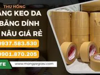 Sỉ băng keo da bò, băng dính giấy nâu giá rẻ chất lượng