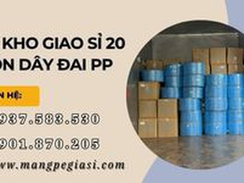 Xuất kho 20 cuộn dây đai PP xanh dương giá sỉ tận nơi