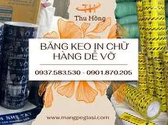 Xưởng sản xuất băng keo in chữ hàng dễ vỡ theo yêu cầu giá sỉ