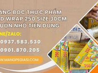 Màng bọc thực phẩm Food Wrap 250 size 30cm cuộn nhỏ tiện dụng
