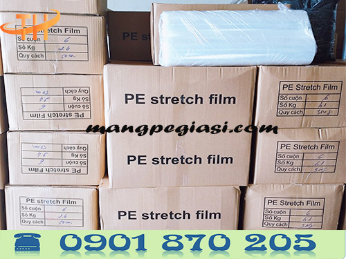 Thùng màng PE ghi rõ qui cách, xuất xứ sản xuất