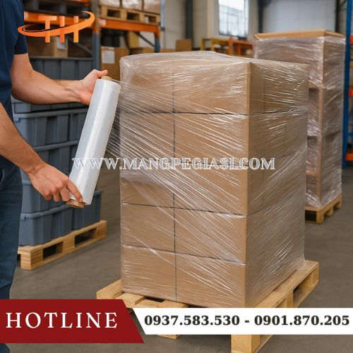 Ứng dụng màng PE quấn hàng pallet Ứng dụng màng PE quấn hàng pallet