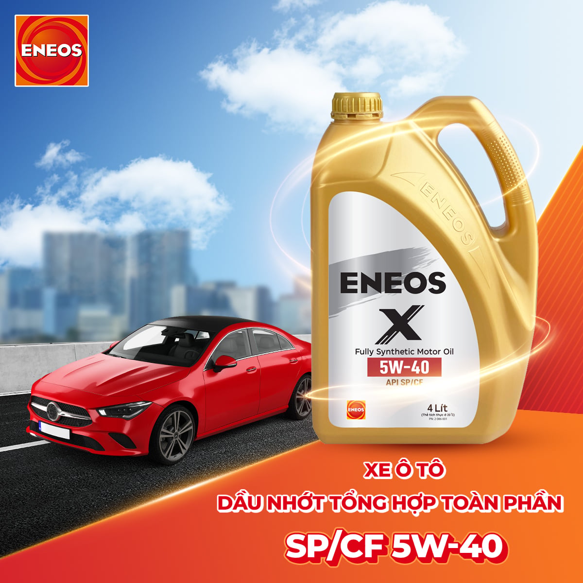 Dành cho ô tô: Dầu nhớt tổng hợp toàn phần SP/CF 5W-40 Dành cho ô tô: Dầu nhớt tổng hợp toàn phần SP/CF 5W-40