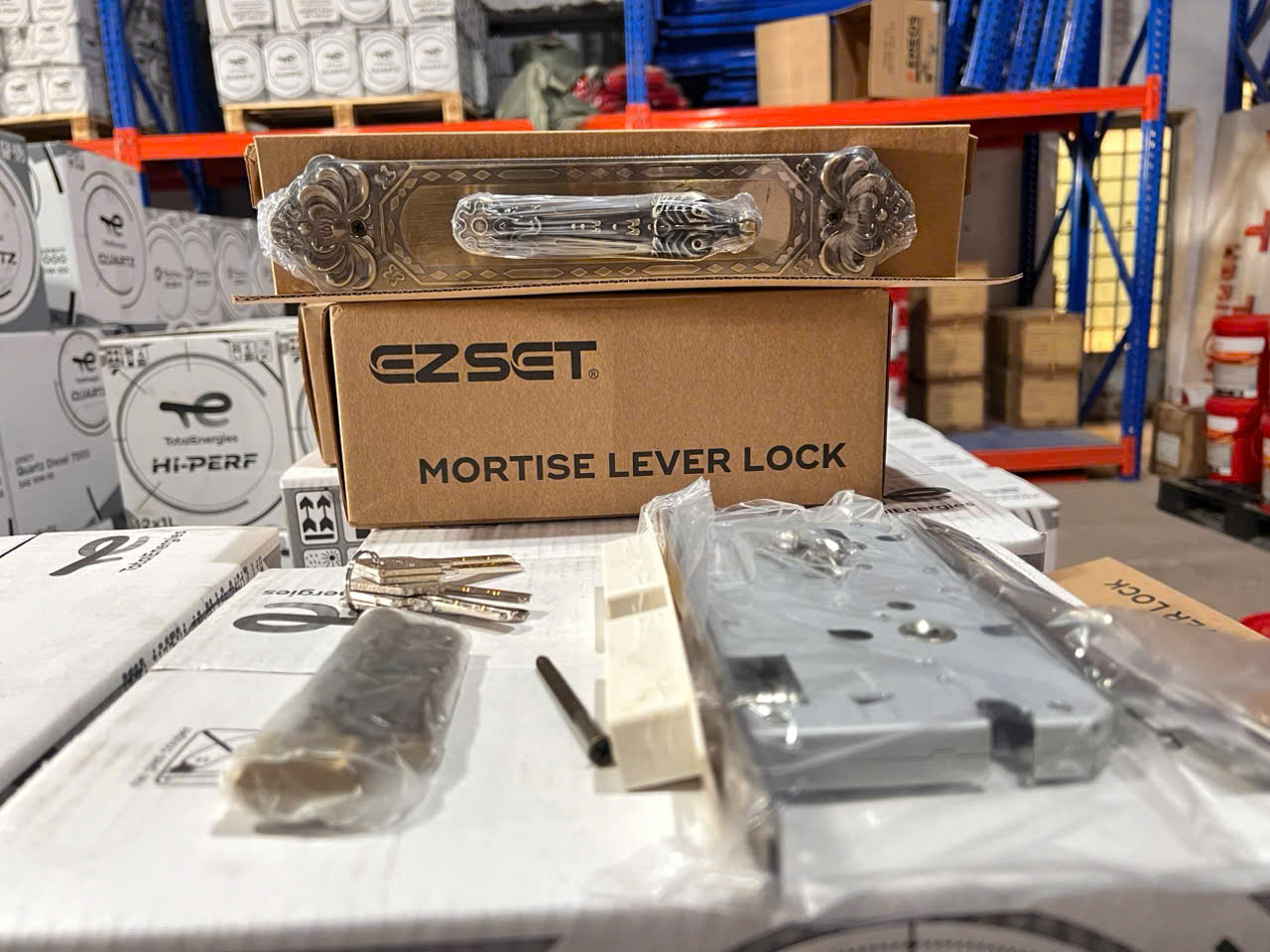 Khóa cửa chính tay gạt cổ điển EZSET MSE330921-US5 Khóa cửa chính tay gạt cổ điển EZSET MSE330921-US5