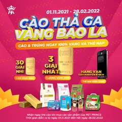 [PET PRINCE] CÀO THẢ GA - VÀNG BAO LA 