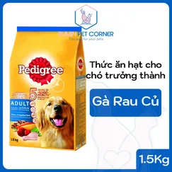 Thức ăn cho chó trưởng thành Pedigree vị Gà và rau củ gói 1.5kg
