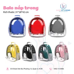 Balo cho chó mèo nắp trong