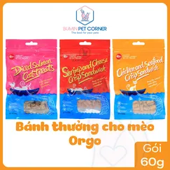 Bánh thưởng cho mèo Orgo gói 60g