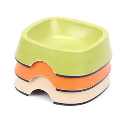 Bát ăn tre đơn cho chó mèo Bobo 3110Z - dạng vuông