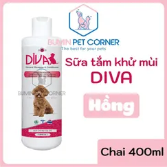 Sữa tắm khử mùi cho chó Diva hồng - chai 400ml