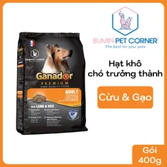 Thức ăn hạt khô cho chó trưởng thành Ganador Adult Cừu & Gạo 400g