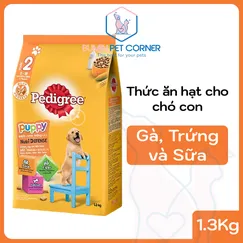 Thức ăn cho chó con Pedigree Puppy vị Gà trứng và sữa gói 1.3kg
