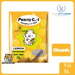 Cát vệ sinh cho mèo Penny Cat hương Chanh túi 5L