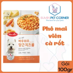 Phô mai viên cà rốt Bowwow gói 100gr