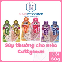 Súp Thưởng Đôi Mix 2 Vị Cho Mèo Cattyman 60g